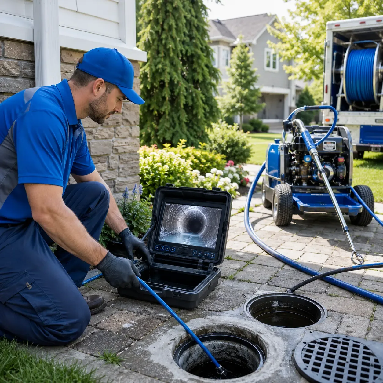 Outdoor drain cleaning professionals serving Perry, NY